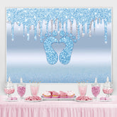 Ausländer Bokeh Wenig Füße Funkeln Hintergrund für babydusche